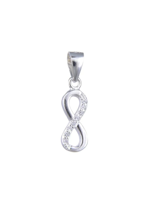 Dije infinito liso y cubic plata 925 - comprar online