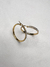 Argollas con strass acero dorado - 3,4 cm. - comprar online