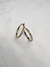 Argollas con strass acero dorado - 3,4 cm.