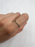 Anillo corazones con strass acero dorado - comprar online