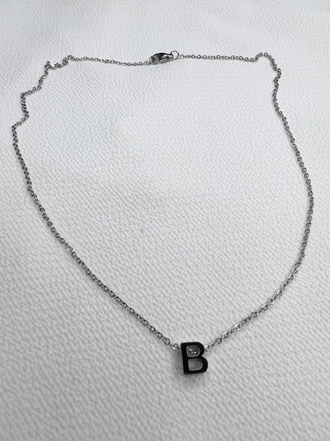 Collar inicial B acero quirúrgico - comprar online