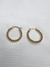 Argollas pelotitas acero dorado - comprar online
