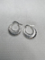 Argollas texturadas acero blanco - comprar online