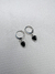 Argollas clip corazón negro acero blanco - comprar online
