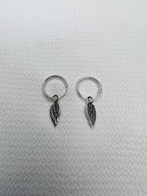 Argollitas alas cortas plata 925 - comprar online