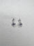 Aros corazón cubic violeta plata 925 (par) - tienda online