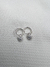 Argollitas saturno cubic plata 925 (par)