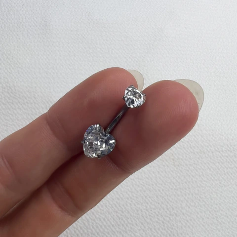 PIERCING CORAZÓN STRASS - tienda online