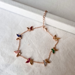 pulsera mariposa color rose