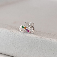 pasante infinito mini cubic color silver