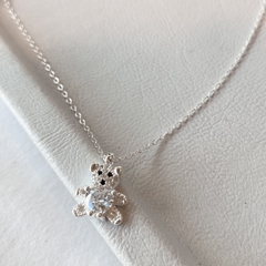 Gargantilla Oso Corazon Cubic
