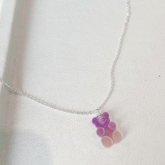 gargantilla oso violeta