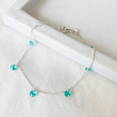 pulsera circle cristal aqua
