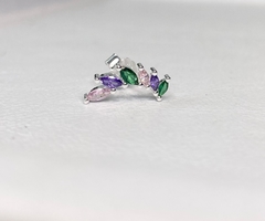 Pasante Ala Color Cubic Silver