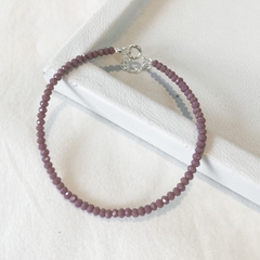 pulsera lila cristal