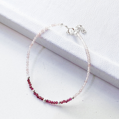 pulsera 5 bolitas Silver bordo