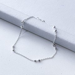 Pulsera dos bolitas facetadas
