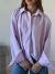 Camisa Oversized Rayada Minimalist Rosa en internet