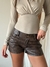 Short Faux Leather "Standard" Chocolate - comprar online