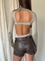 Short Faux Leather "Standard" Chocolate - tienda online