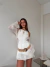 Sweater Vestido Tejido Hilo Bohemian Girl Crema - comprar online
