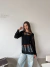 Sweater Vestido Tejido Hilo Bohemian Girl Negro - comprar online