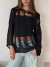 Sweater Vestido Tejido Hilo Bohemian Girl Negro en internet