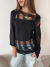 Sweater Vestido Tejido Hilo Bohemian Girl Negro