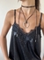 Top Lencero Metalizado Amorcito Mio Negro - comprar online