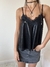 Top Lencero Metalizado Amorcito Mio Negro - comprar online