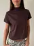 Remera Media Polera Melville St. Chocolate Segunda seleccion falla minima parte de adelante - comprar online
