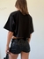 Reme Crop Oversized Flamé "Impecable" Negra - comprar online