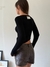 Sweater Tejido Morley Terminación Asimétrica Negro en internet