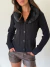 Cardigan Cuello Piel Desmontable Negro - comprar online