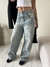 Jean Wide Leg Deshilachado Blondish Oxido