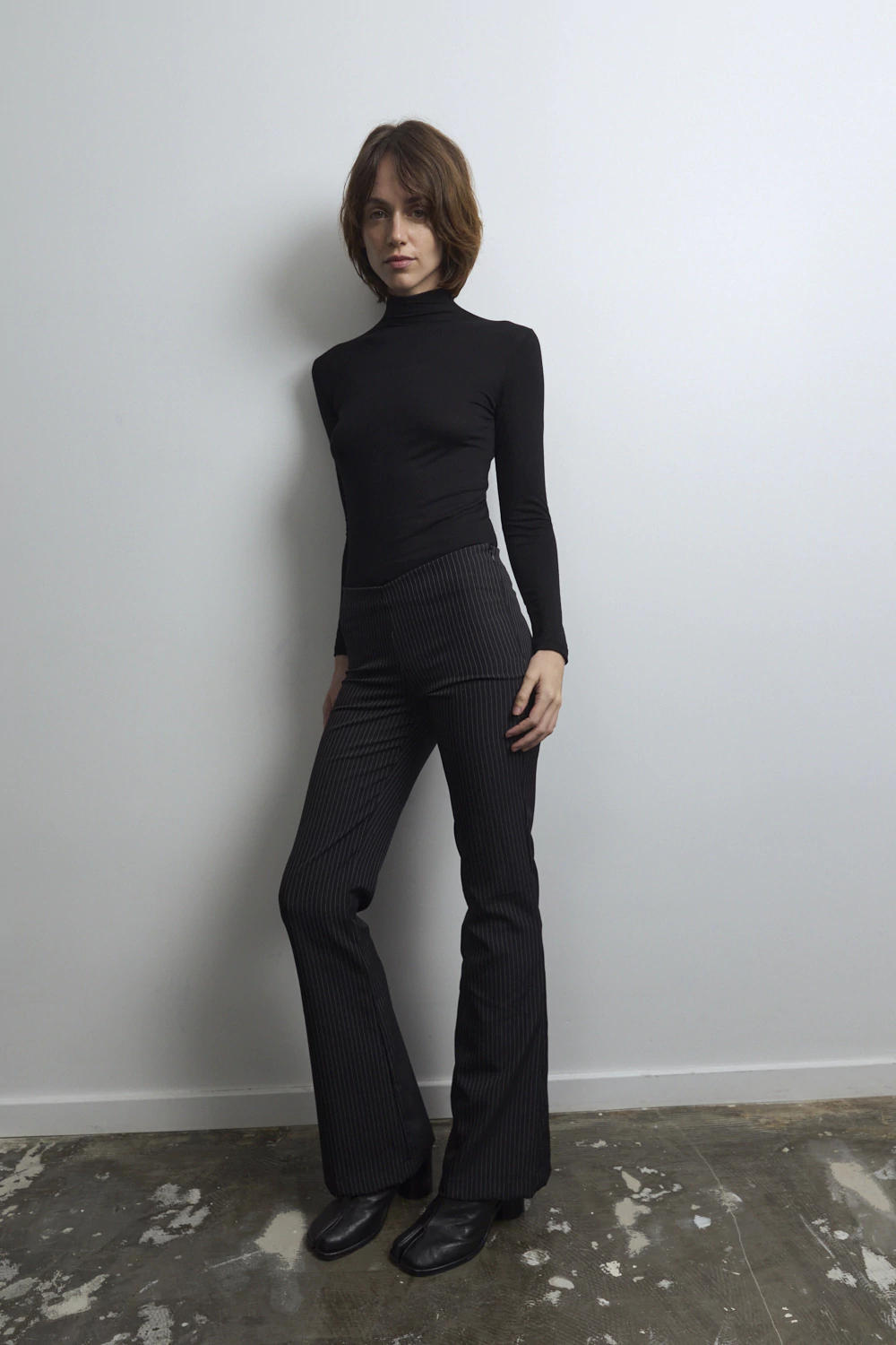 Sastrero Bootcut Negro Rayas.
