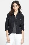 Campera Negra Elastizada denim 2025