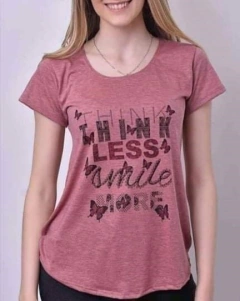 Remera manga corta de modal spum estampas surtidas