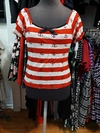 Remera Navy - Blanco y Rojo