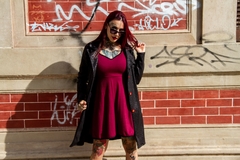 Vestido Sofía Bordó - tienda online