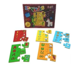 Jugando con Vocales - Fichas de Madera en internet