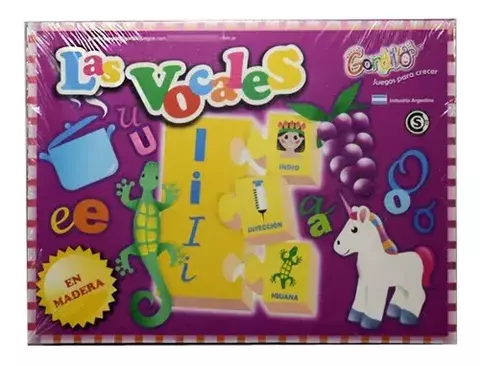 Jugando con Vocales - Fichas de Madera - comprar online