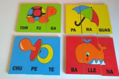 Jugando con Sílabas - Fichas de Madera - comprar online