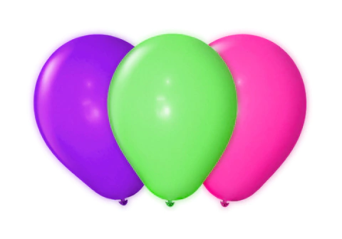 GLOBO 9" ESTÁNDAR COLOR FLUO SURTIDO