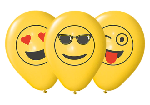 12 PULGADAS ESTÁNDAR COLOR AMARILLO - EMOTICONES
