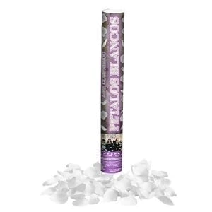 LANZAPAPELES CAÑON 40 CM. PETALOS BLANCOS