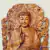 Decora sua sala com estátua de Buda em madeira 