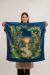 Pañuelo de Seda Jungla Azul - comprar online