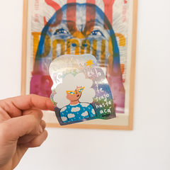 Sticker "Rara" holografico en internet