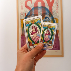 Duo de Sticker " El mundo " (tarot)